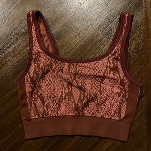 Fabletics snake print sports bra